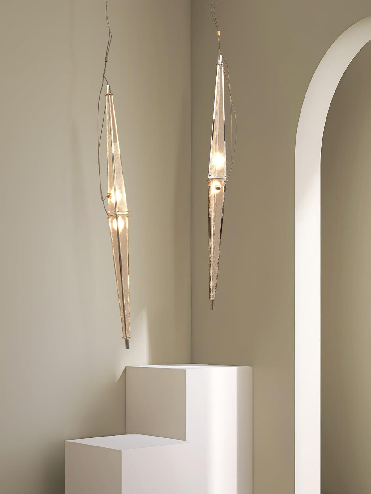 Bladecone Chrome Gold Pendant
