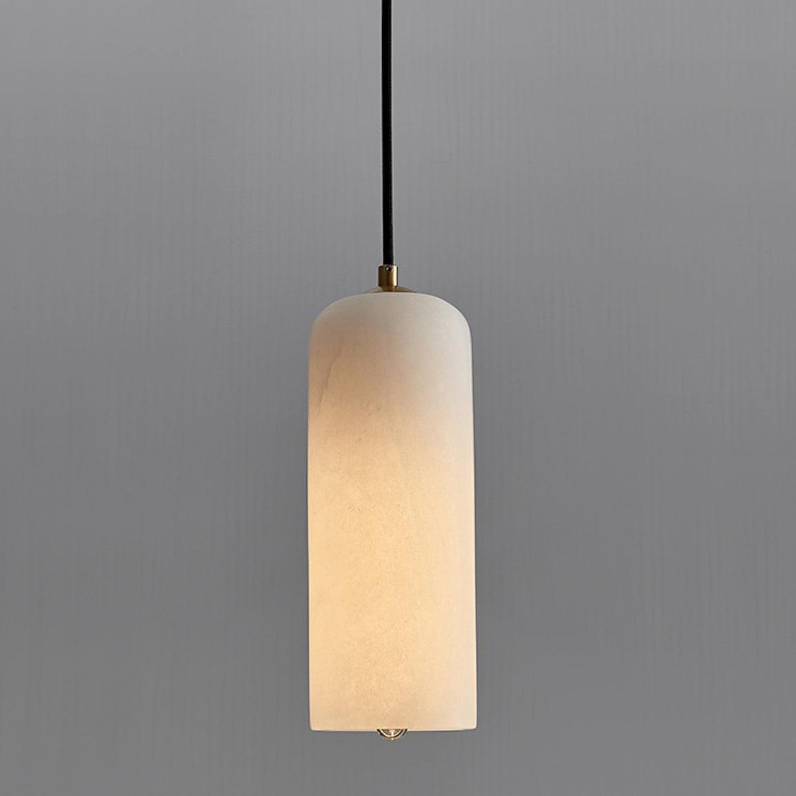 Monty Pendant Lamp ∅ 3.9″ x H 11″/ Dia 10cm x H 28cm / Brass & White Alabaster Pendant light