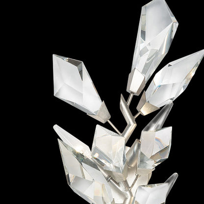 Branchleaf Gold Silver Crystal Wall Sconce