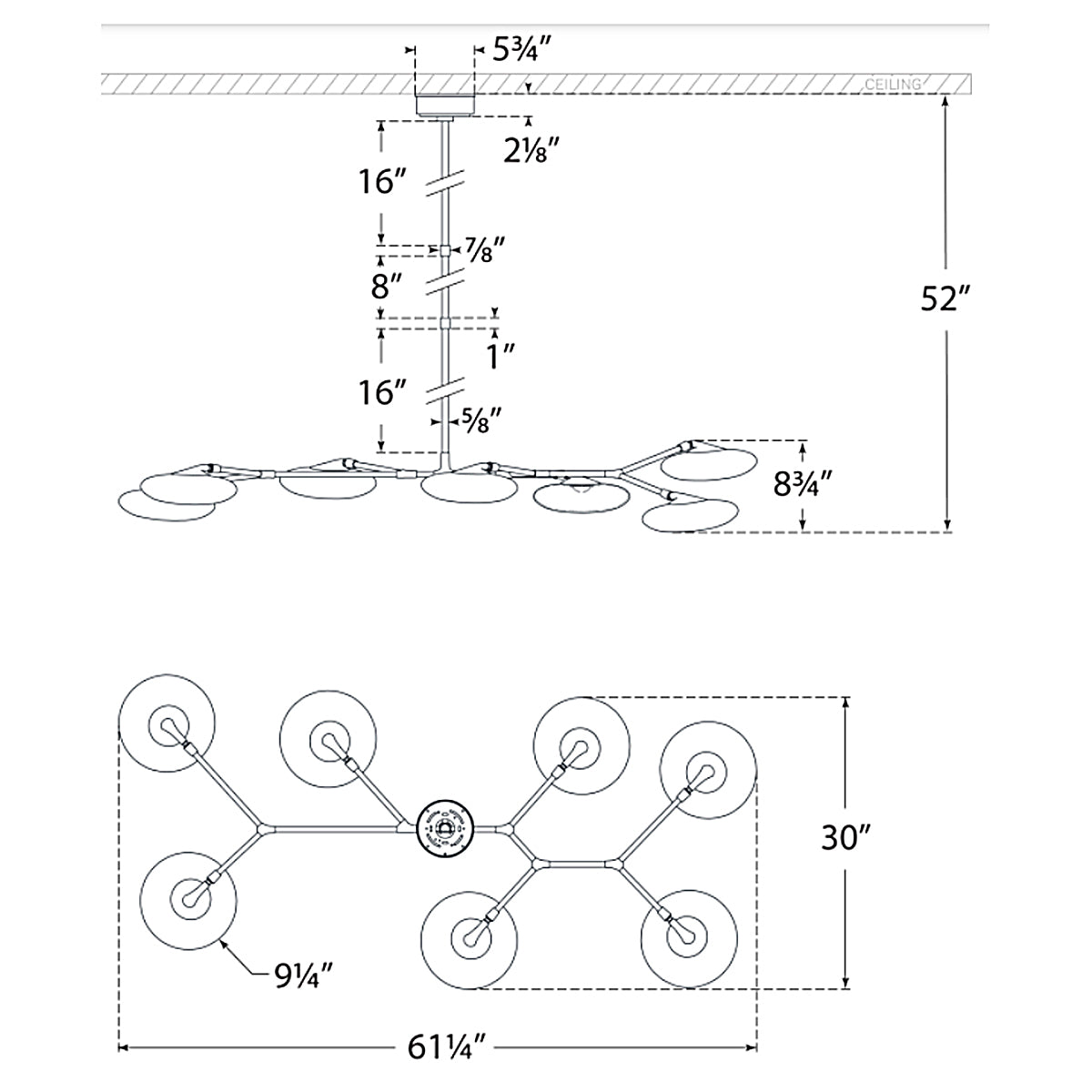 Brassbranch Articulating LED Chandelier