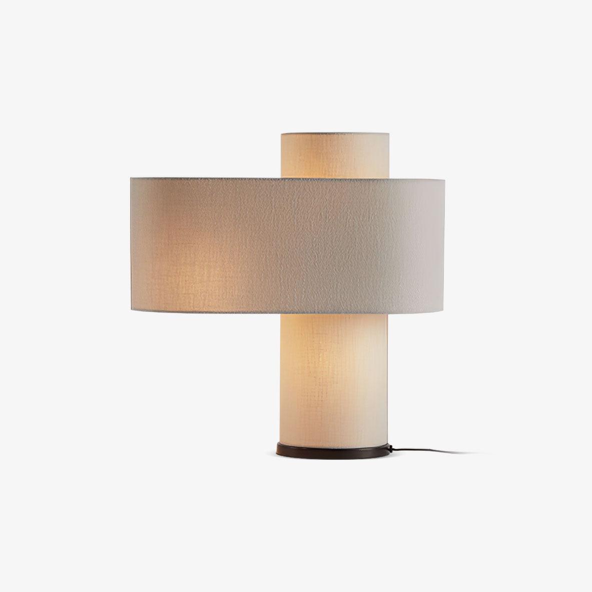 Breslin Black Beige Fabric Table Lamp