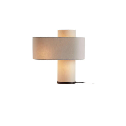 Breslin Black Beige Fabric Table Lamp