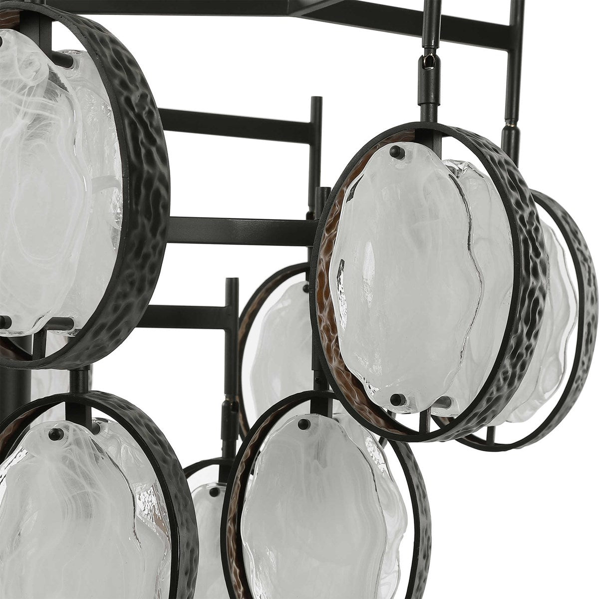Bronzewhite Globe Chandelier