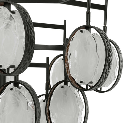 Bronzewhite Globe Chandelier