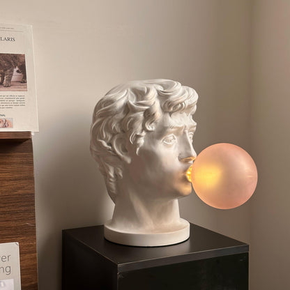 Bubble Bust White Pink Table Lamp