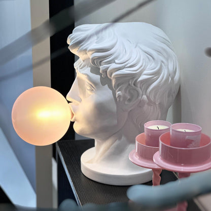 Bubble Bust White Pink Table Lamp