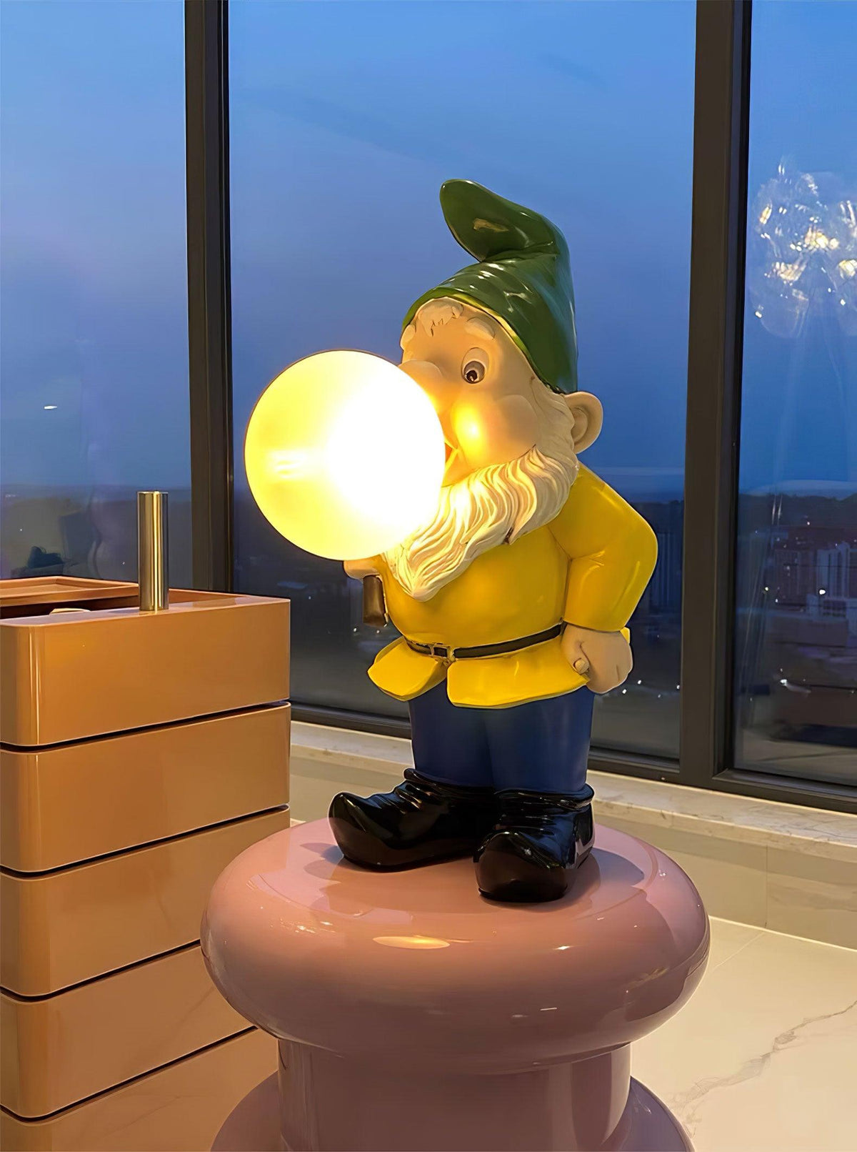 Bubble Dwarf Multicolor Glass Table Lamp