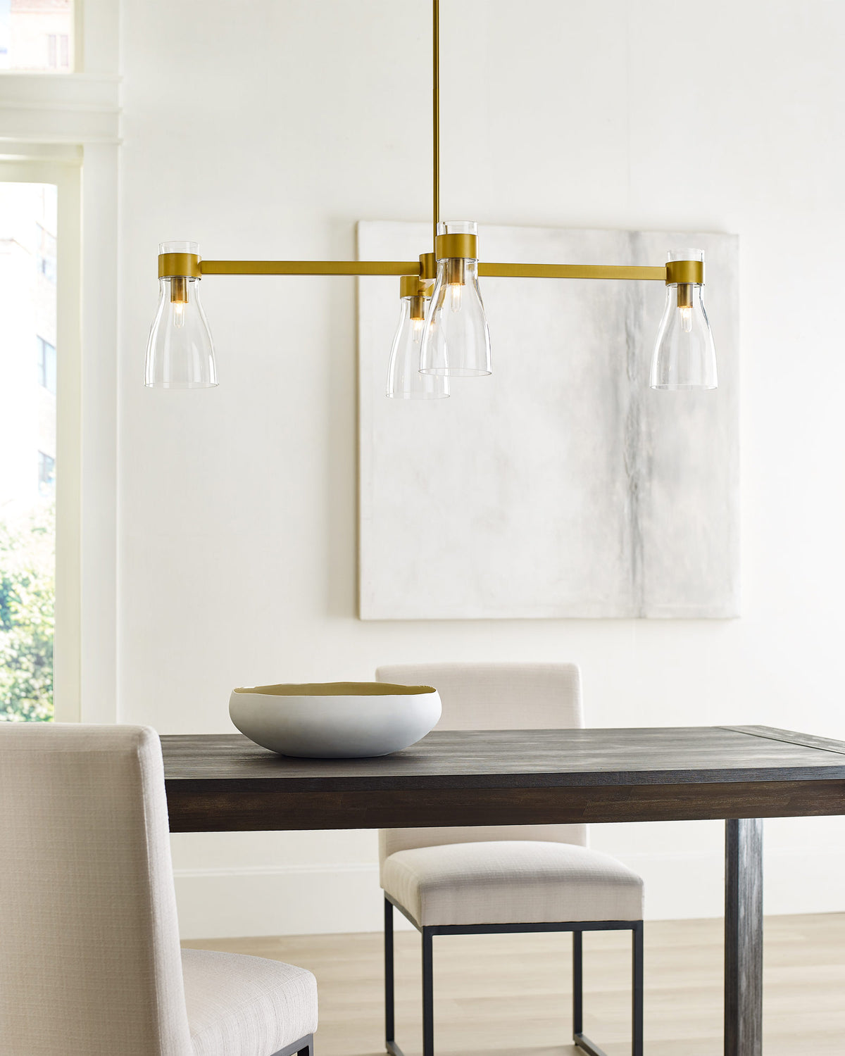 Burnished Prism Linear Chandelier