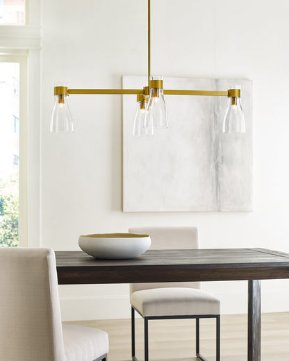Burnished Prism Linear Chandelier