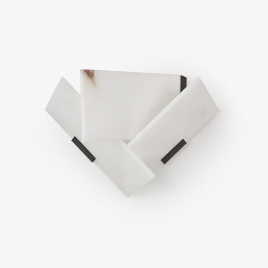 Calyrix Satin Black Alabaster Wall Sconce
