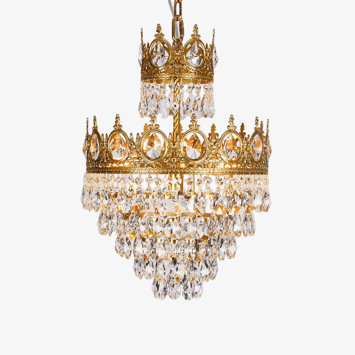 Cameo Copper Crystal Chandelier