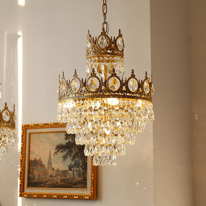 Cameo Copper Crystal Chandelier