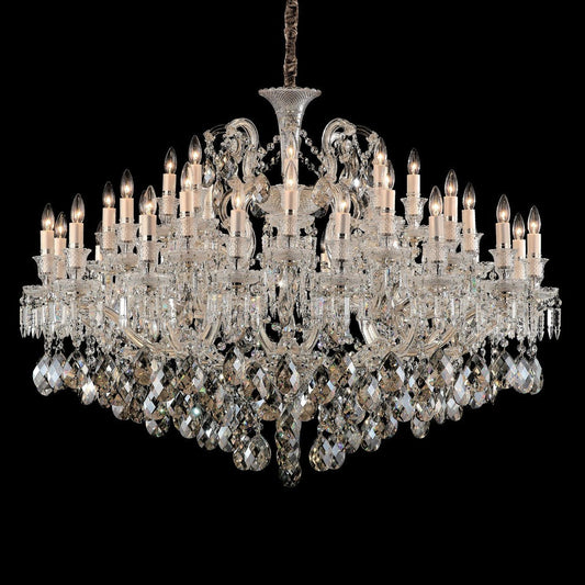 Candlestick Crystal Bead Clear Glass Chandelier