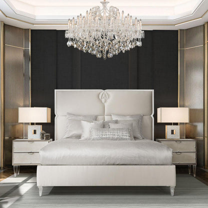Candlestick Crystal Bead Clear Glass Chandelier