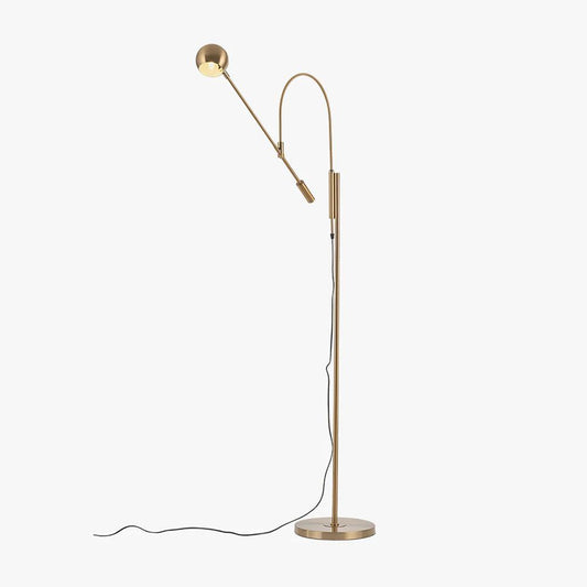 Cantilever Gold Dome Floor Lamp
