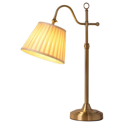Cantilever Pleat Gold Table Lamp