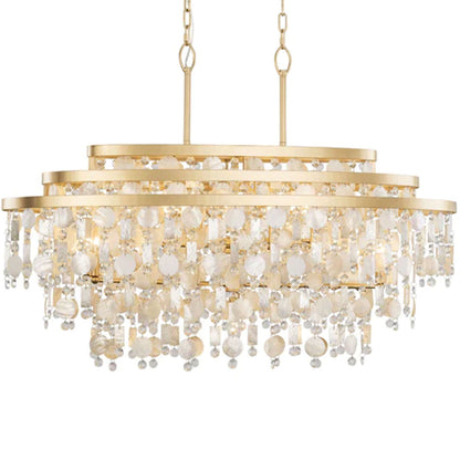 Capizia French Gold Linear Chandelier