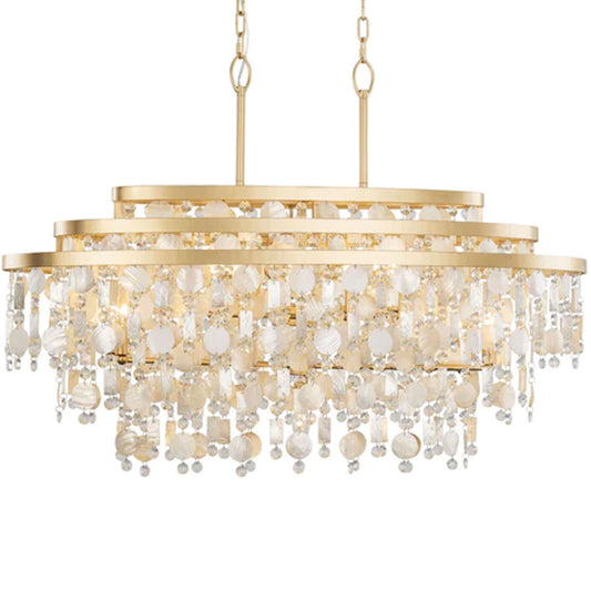 Capizia French Gold Linear Chandelier