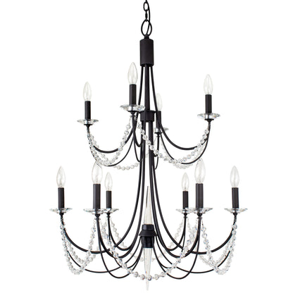 Carbon Prism Tiered Chandelier