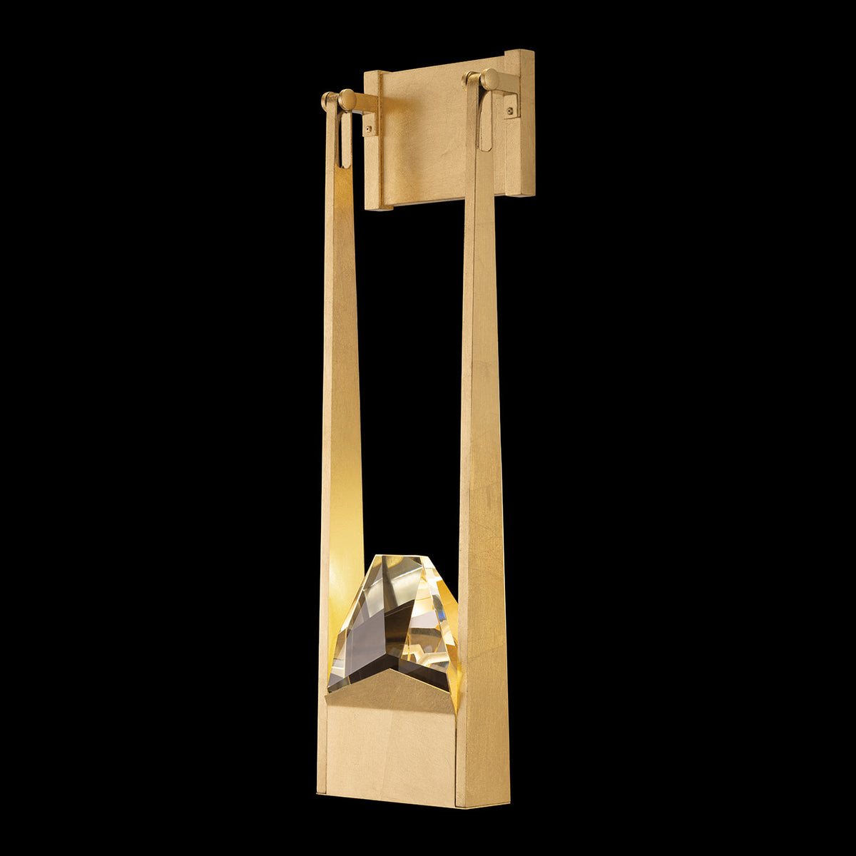 Carved Prism Silver Gold LED Wall Sconce