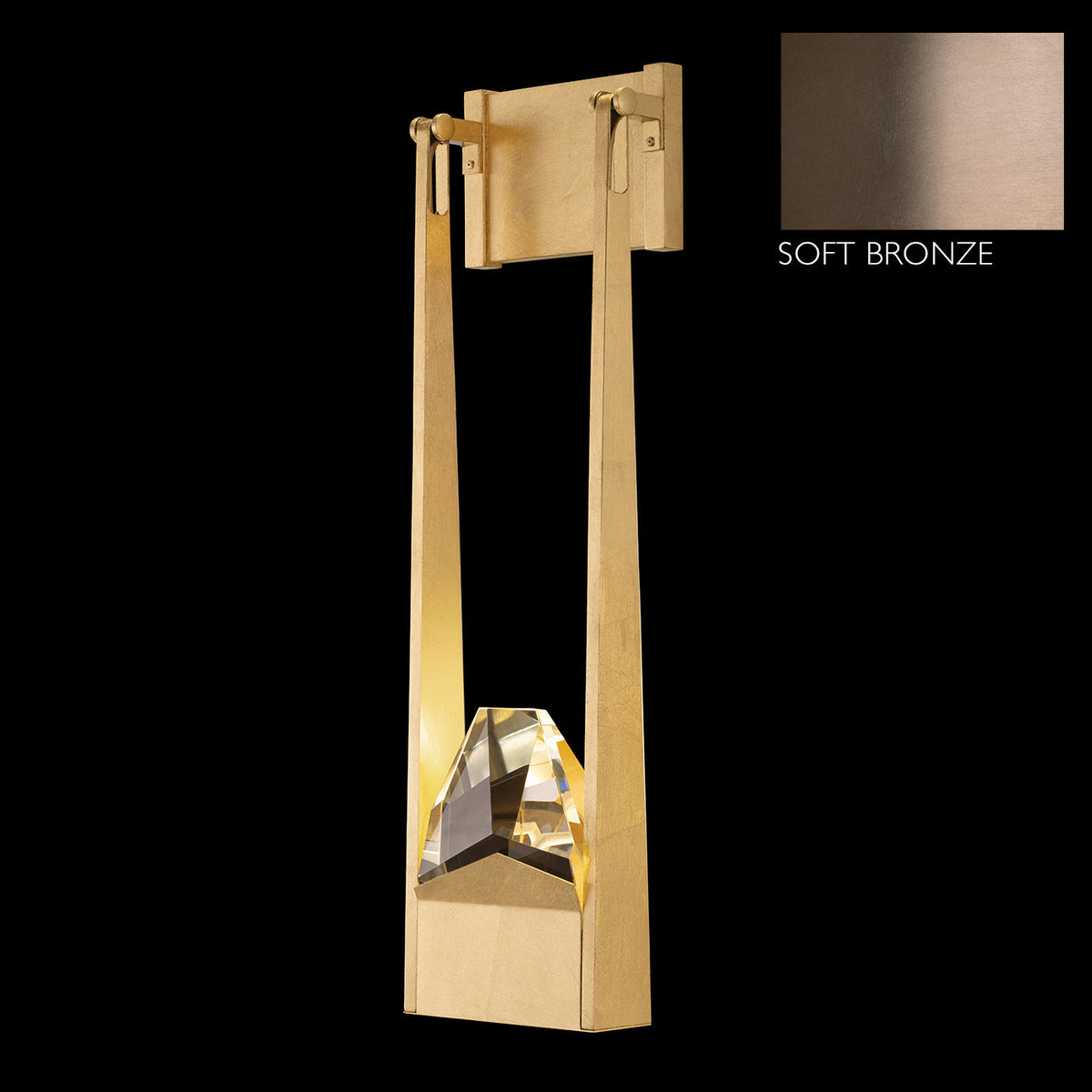 Carved Prism Silver Gold LED Wall Sconce