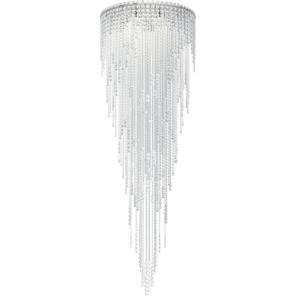 Cascading Music Crystal Strand Flush Mount
