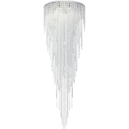 Cascading Music Crystal Strand Flush Mount