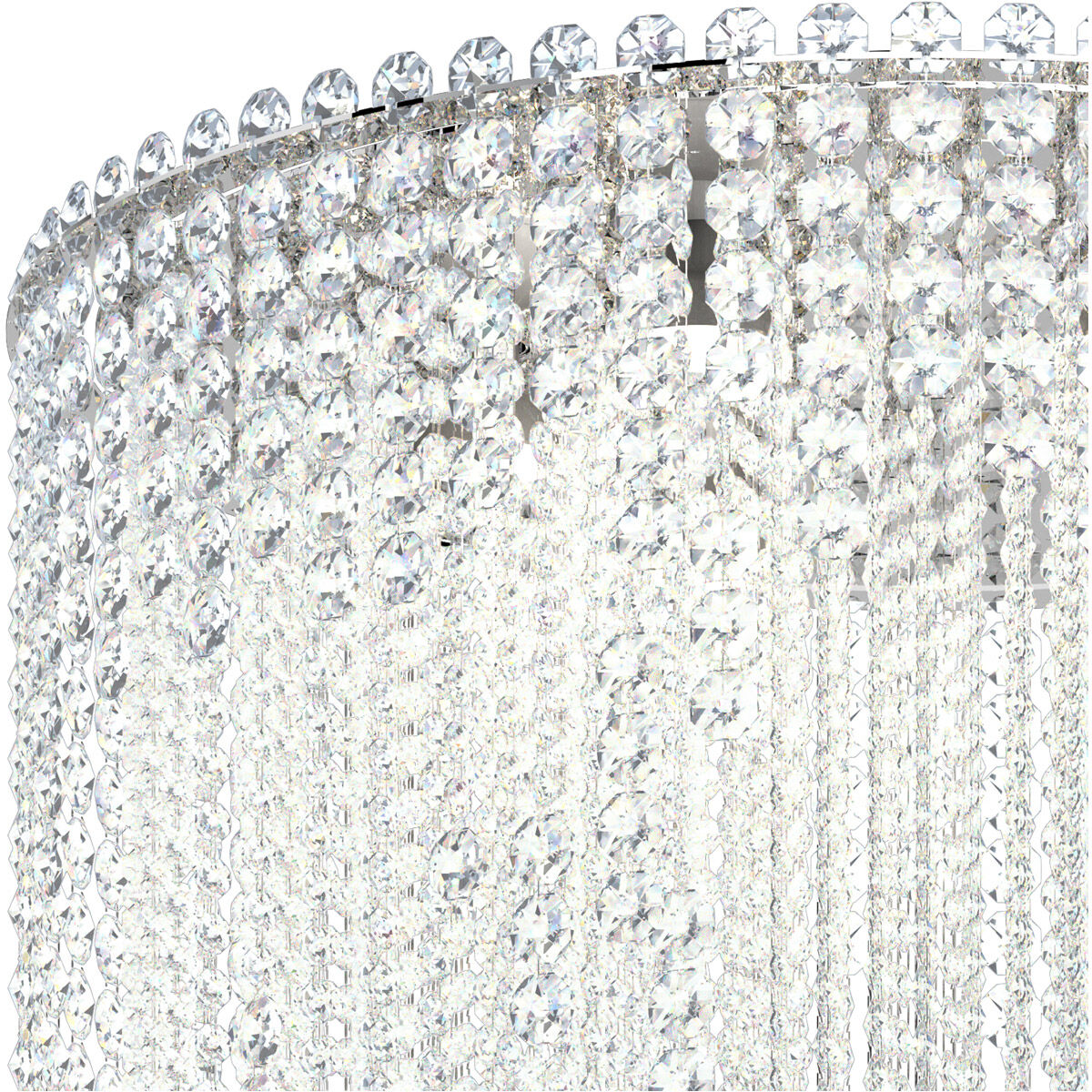 Cascading Music Crystal Strand Flush Mount