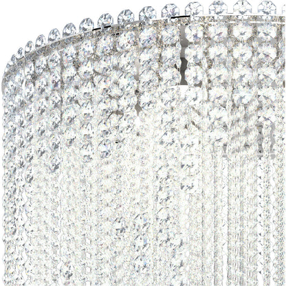 Cascading Music Crystal Strand Flush Mount