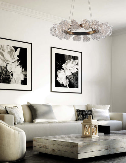 Celestine Blossom Ring LED Chandelier