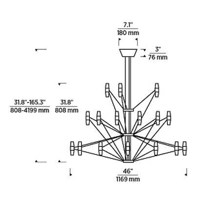 Celestine Bronze Crystal LED Chandelier