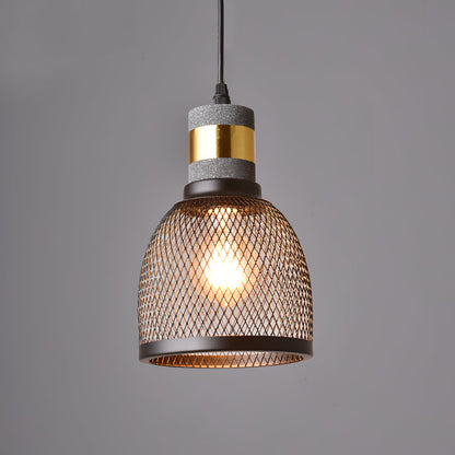 Cement Mesh Pendant Light Model D ∅ 5.9″ x H 9.8″ pendant Lamp