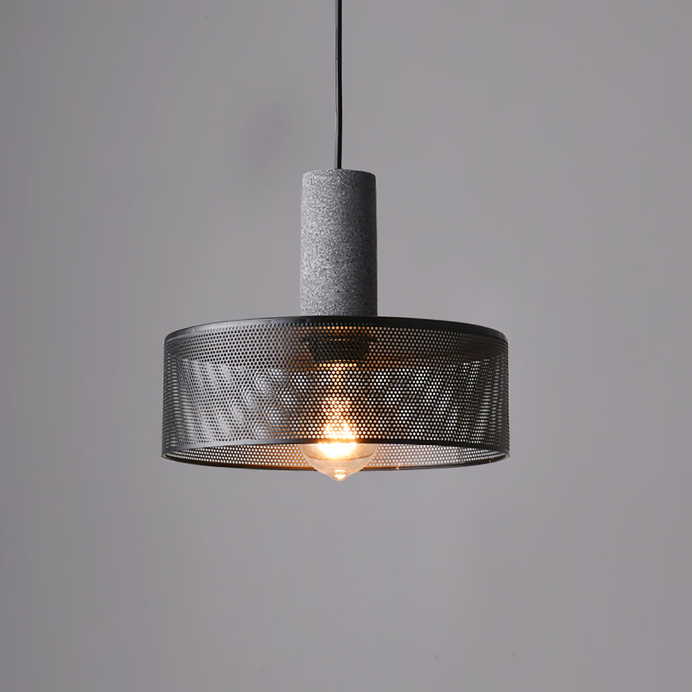 Cement Mesh Pendant Light Model F ∅ 9.8″ x H 7.9″ pendant Lamp