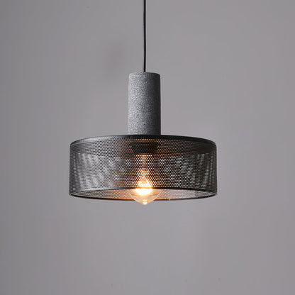 Cement Mesh Pendant Light Model F ∅ 9.8″ x H 7.9″ pendant Lamp