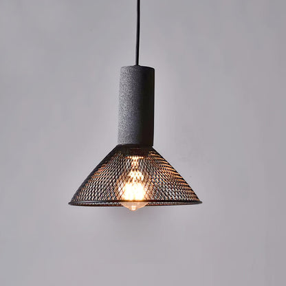 Cement Mesh Pendant Light Model E ∅ 8.3″ x H 8.7″ pendant Lamp
