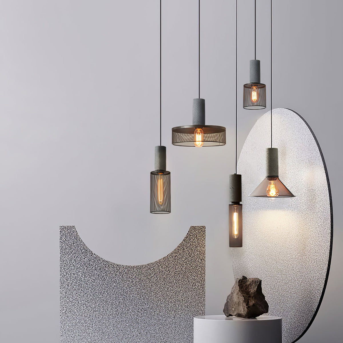 Cement Mesh Pendant Light pendant Lamp