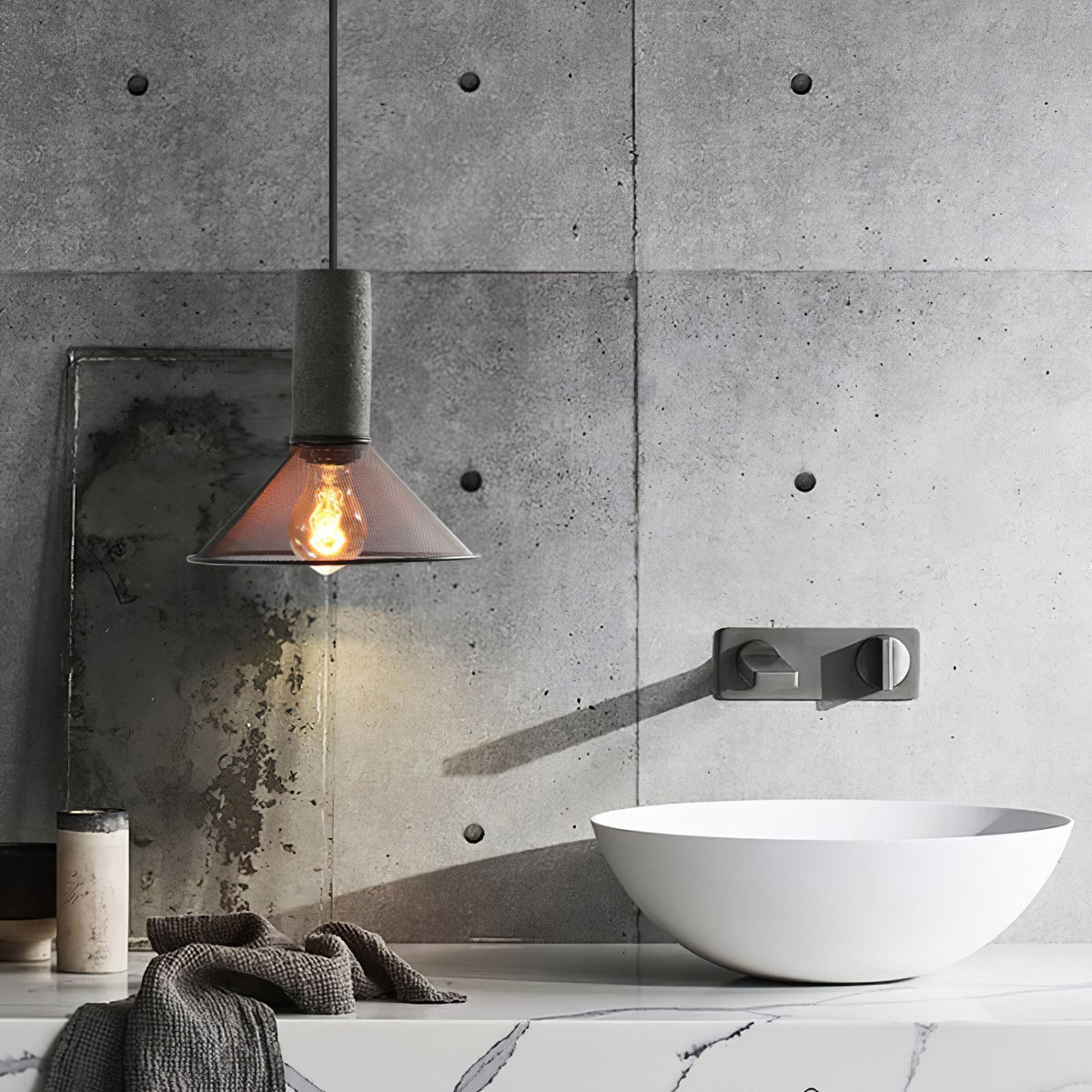 Cement Mesh Pendant Light pendant Lamp