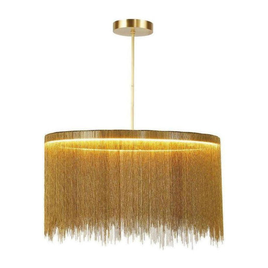 Chainfall Antique Brass LED Ring Chandelier