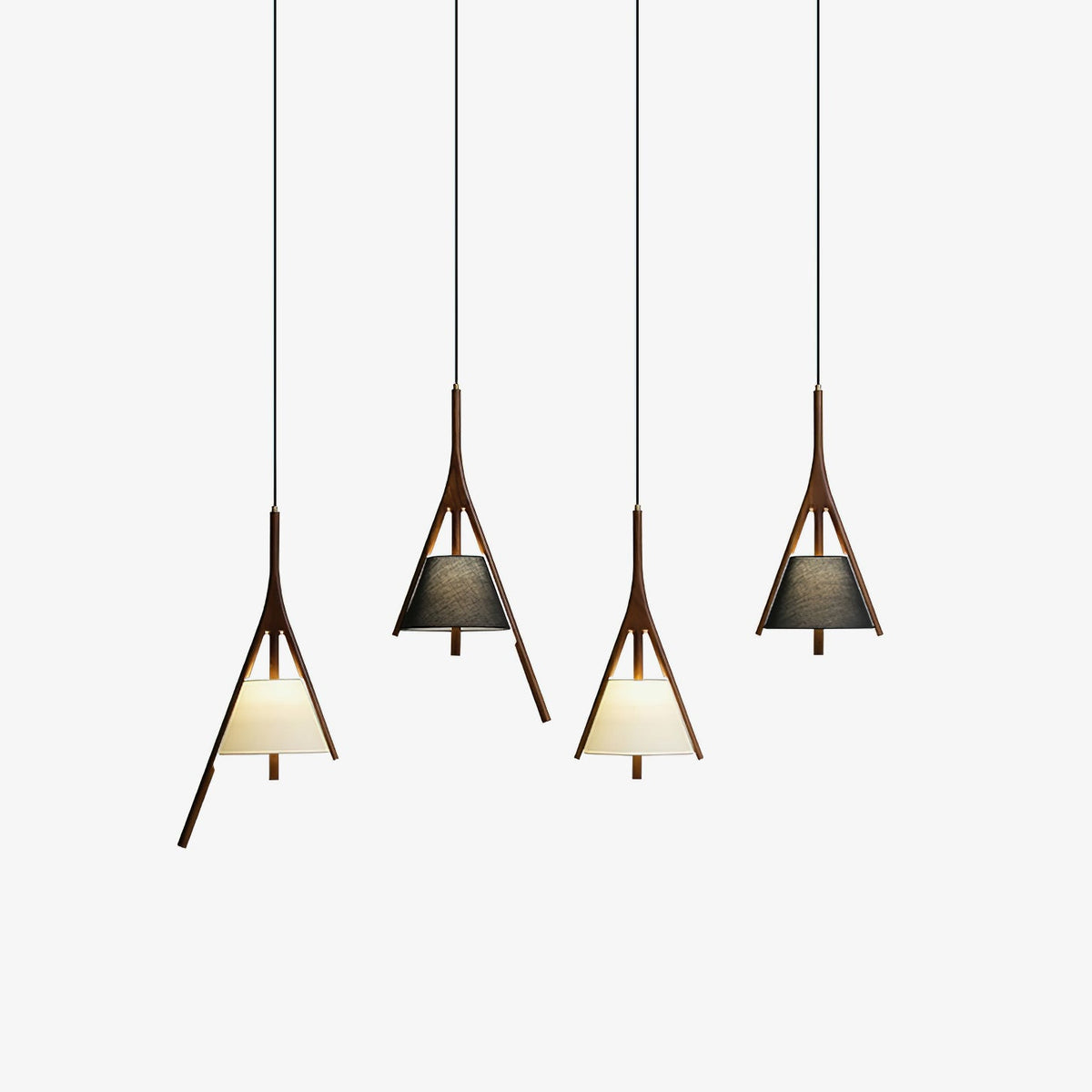 Chevronwood Wood LED Multi-Light Pendant