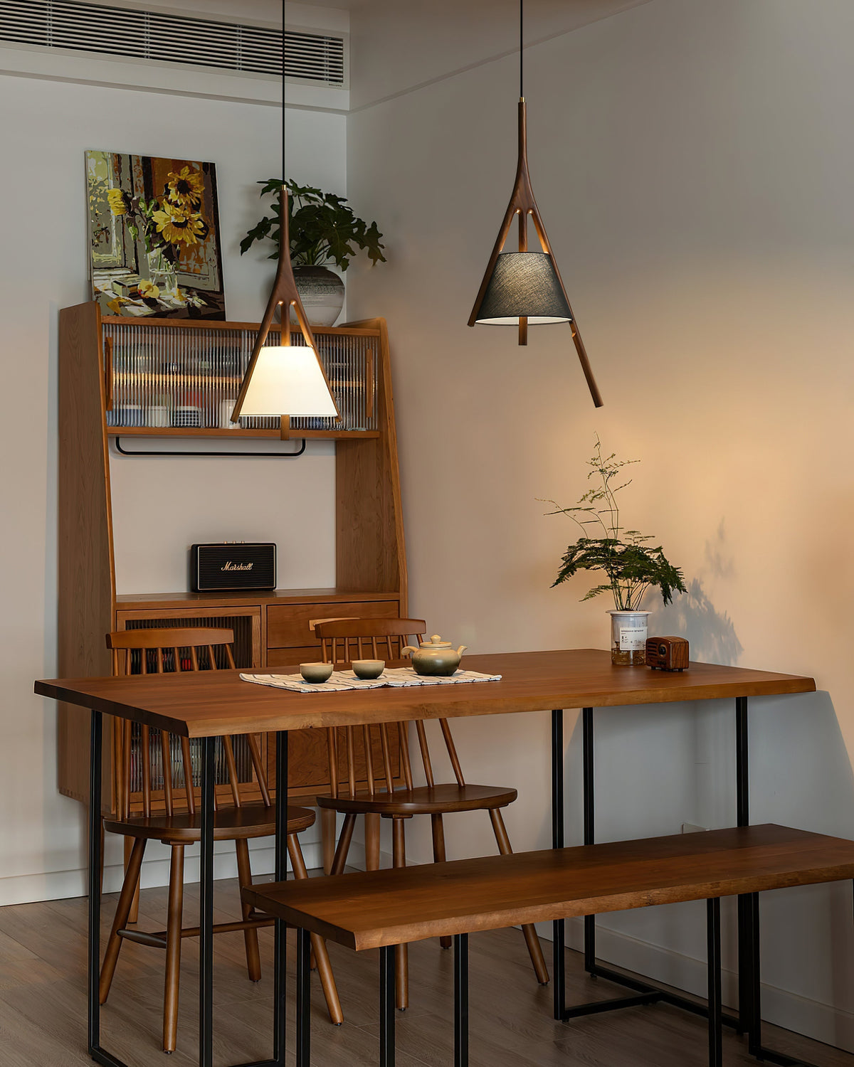 Chevronwood Wood LED Multi-Light Pendant