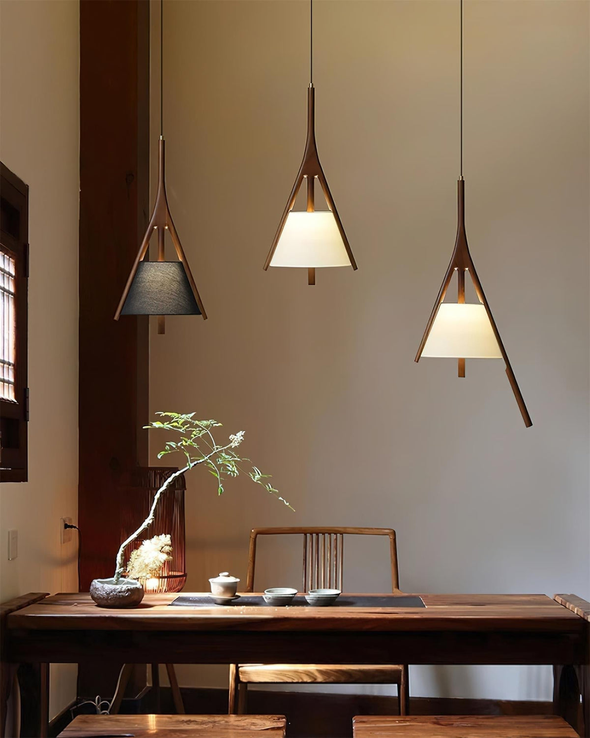 Chevronwood Wood LED Multi-Light Pendant