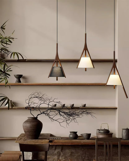 Chevronwood Wood LED Multi-Light Pendant