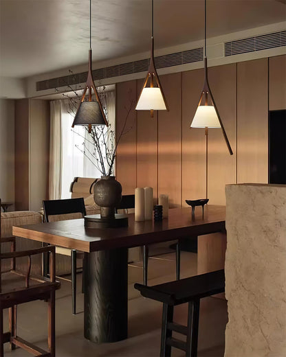 Chevronwood Wood LED Multi-Light Pendant