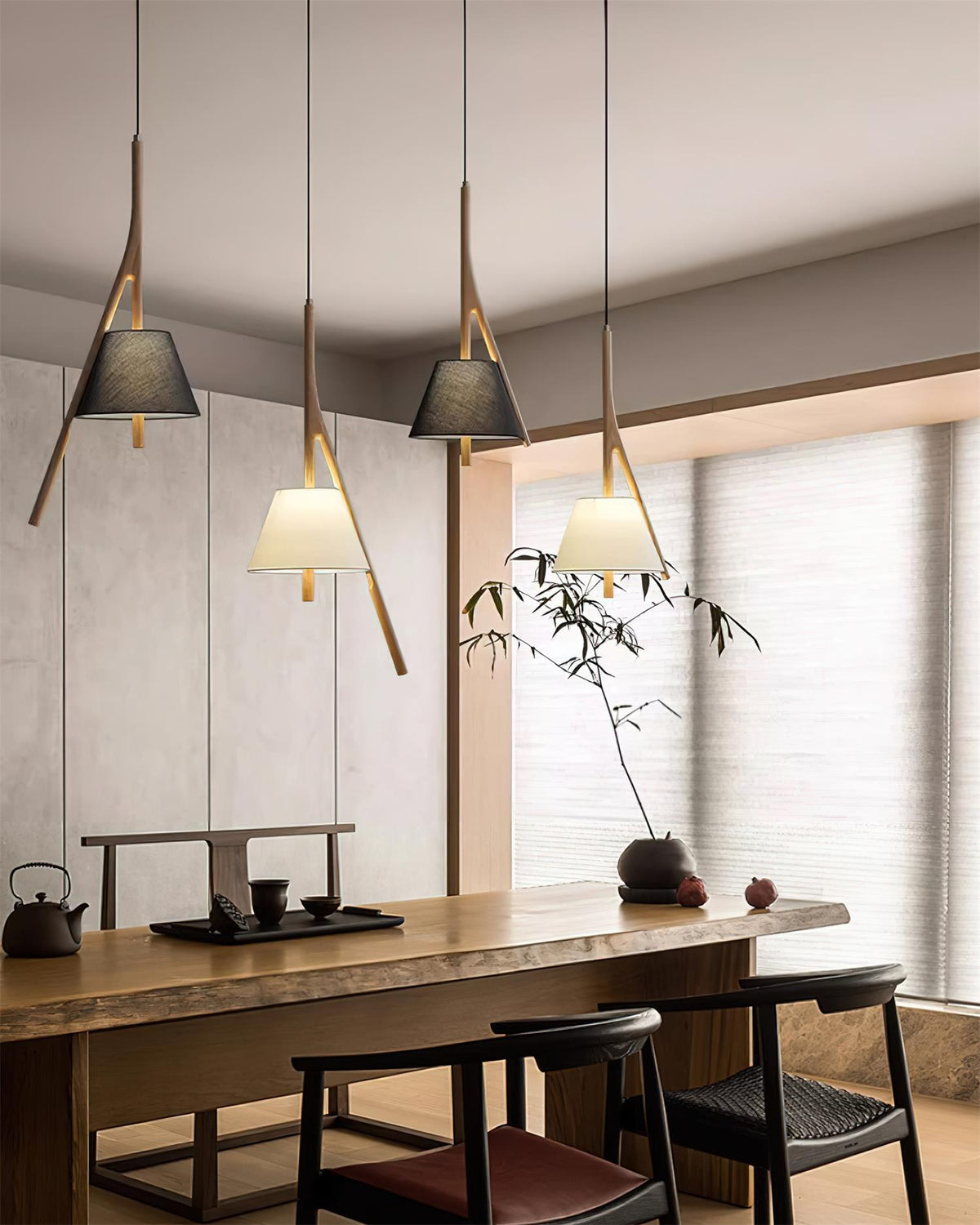 Chevronwood Wood LED Multi-Light Pendant