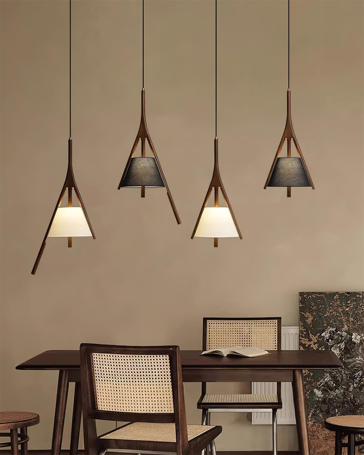 Chevronwood Wood LED Multi-Light Pendant