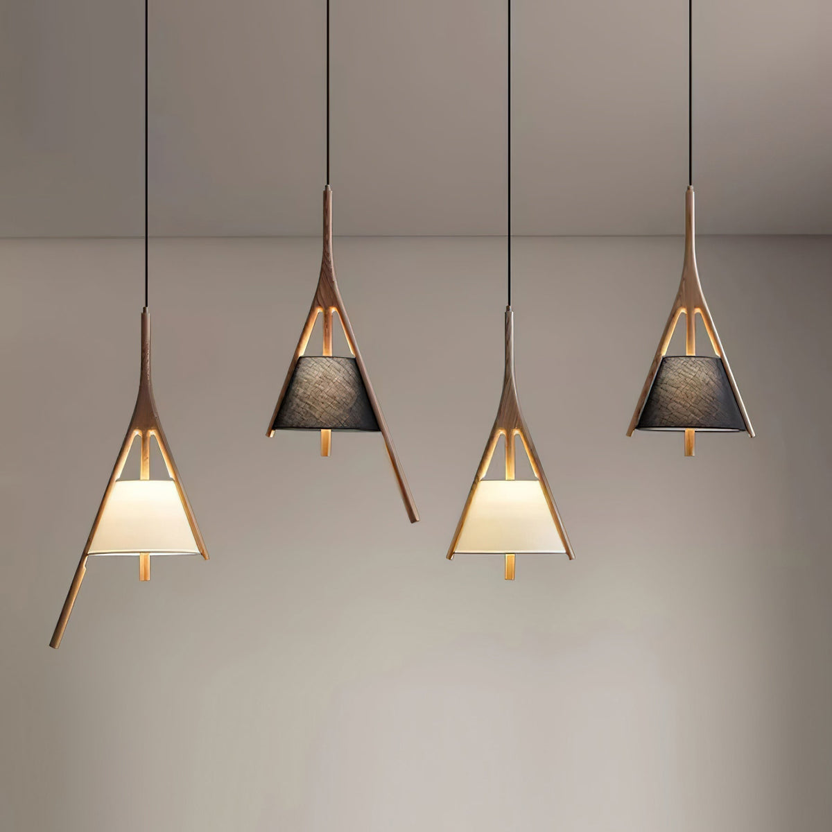 Chevronwood Wood LED Multi-Light Pendant