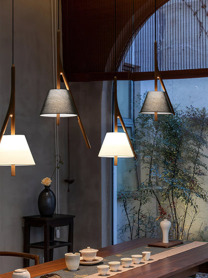 Chevronwood Wood LED Multi-Light Pendant