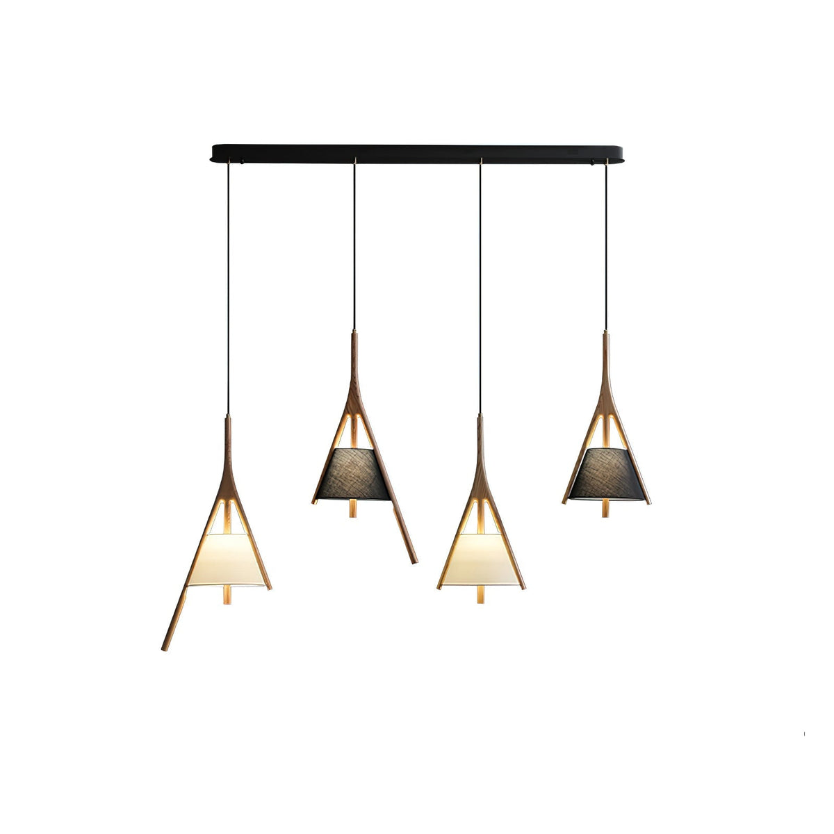 Chevronwood Wood LED Multi-Light Pendant