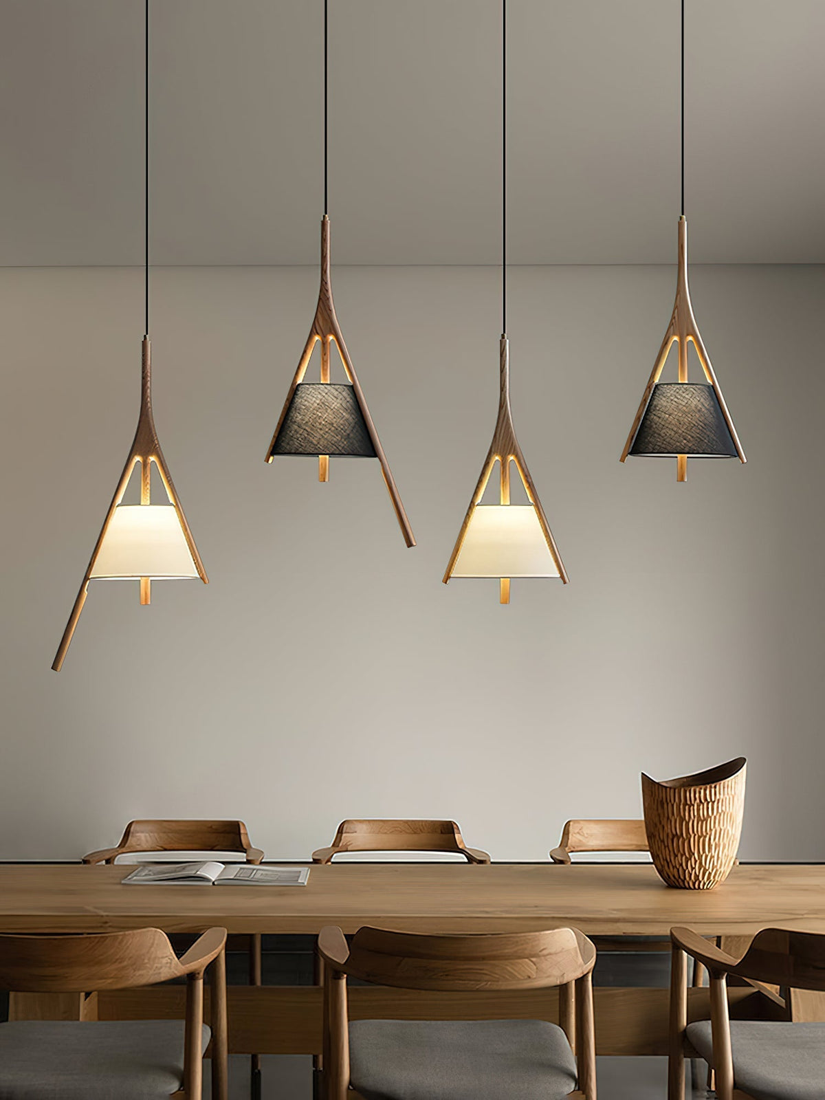 Chevronwood Wood LED Multi-Light Pendant