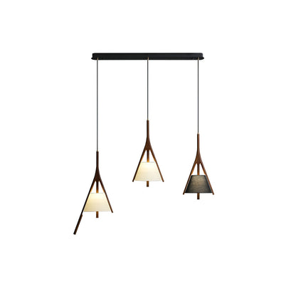 Chevronwood Wood LED Multi-Light Pendant